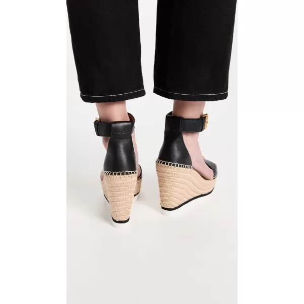 See by Chloe Womens Glyn Wedge EspadrilleBlack