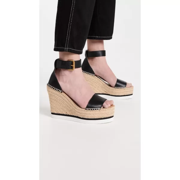 See by Chloe Womens Glyn Wedge EspadrilleBlack