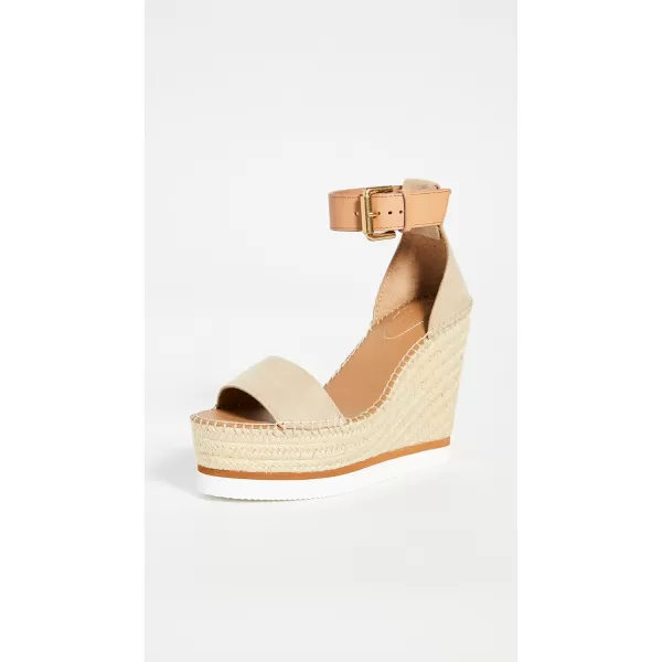 See by Chloe Womens Glyn Wedge EspadrilleLight Beige