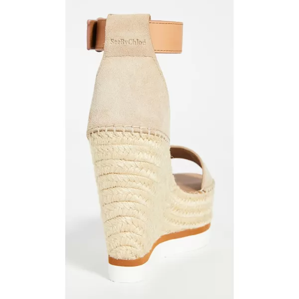 See by Chloe Womens Glyn Wedge EspadrilleLight Beige