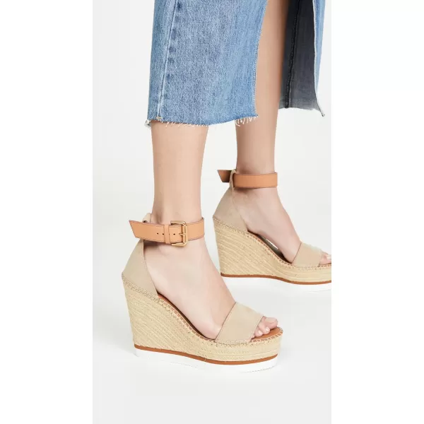 See by Chloe Womens Glyn Wedge EspadrilleLight Beige