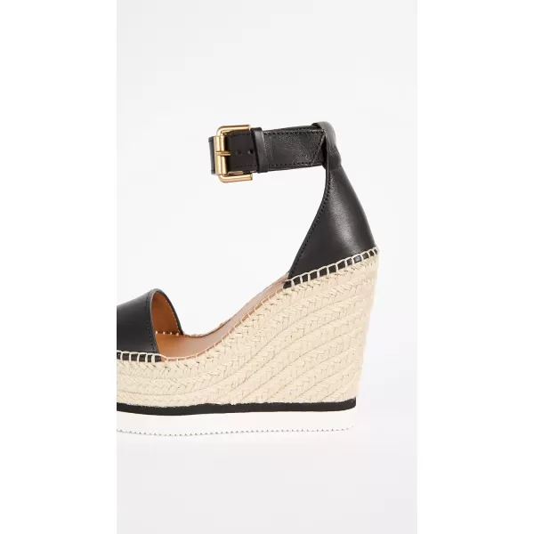 See by Chloe Womens Glyn Wedge EspadrilleNero