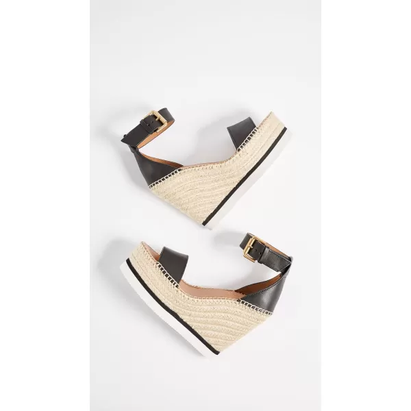 See by Chloe Womens Glyn Wedge EspadrilleNero