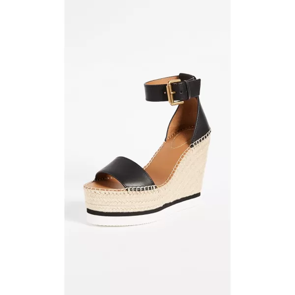 See by Chloe Womens Glyn Wedge EspadrilleNero