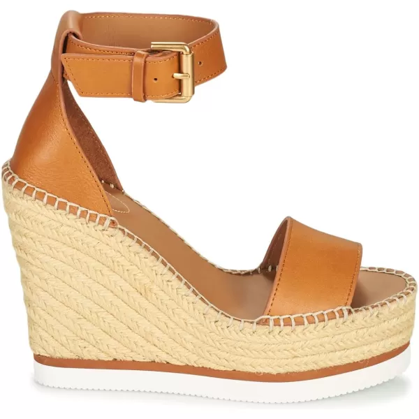 See by Chloe Womens Glyn Wedge EspadrilleTan