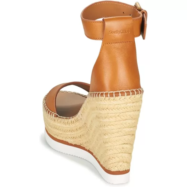 See by Chloe Womens Glyn Wedge EspadrilleTan