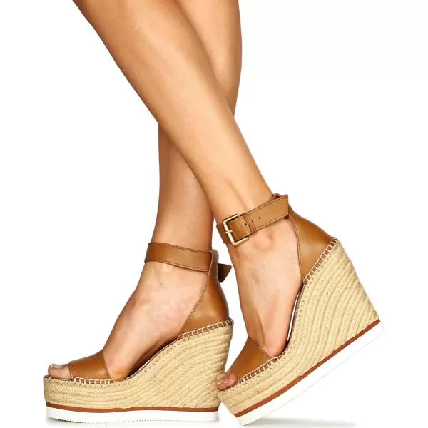 See by Chloe Womens Glyn Wedge EspadrilleTan