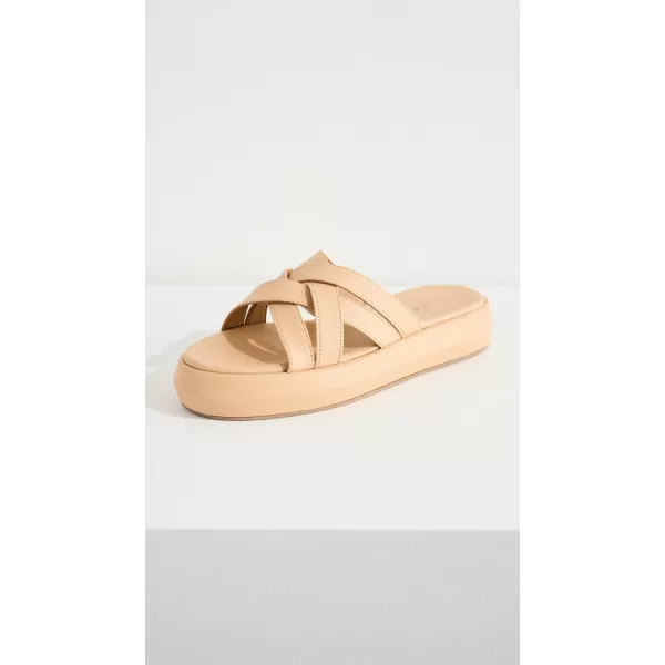 Shekudo Womens Osisi Flatform SandalsCreamy Beige