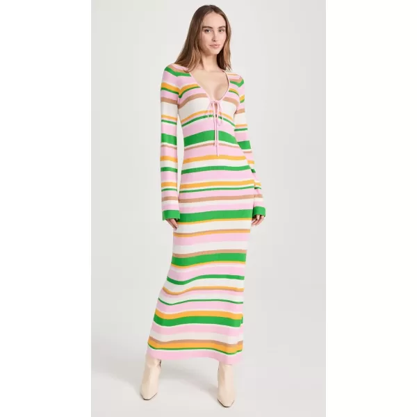 Show Me Your Mumu Womens Vacay Maxi DressMulti Rib Knit