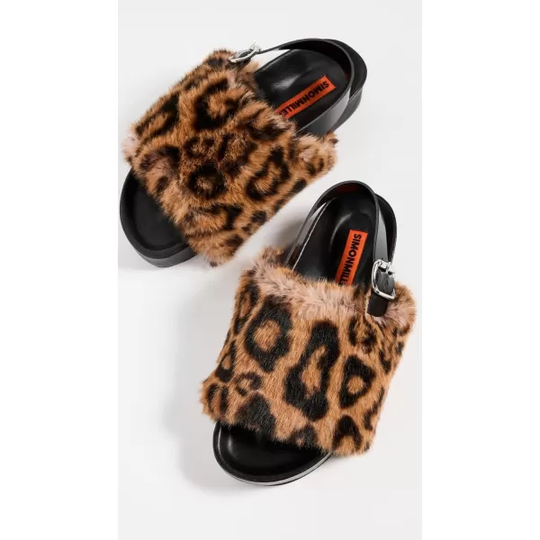 Simon Miller Womens Furry Dip SlidesCheetah