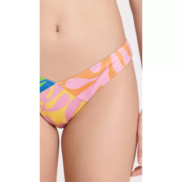 Solid amp Striped Womens The Sienna Bottoms ColorblockMixed Leaf Print