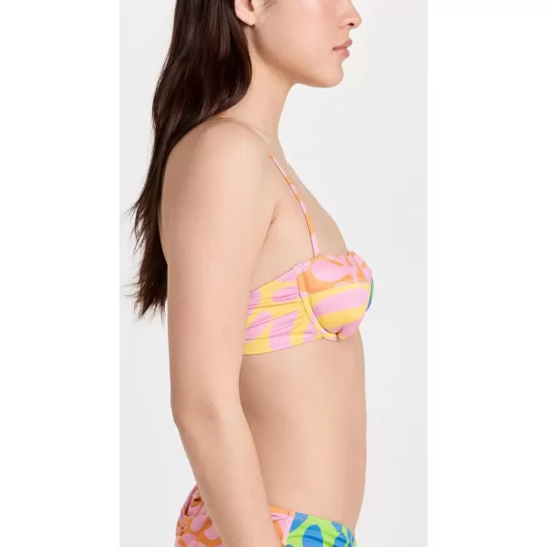 Solid amp Striped Womens The Sienna Colorblock Bikini TopMixed Leaf Print