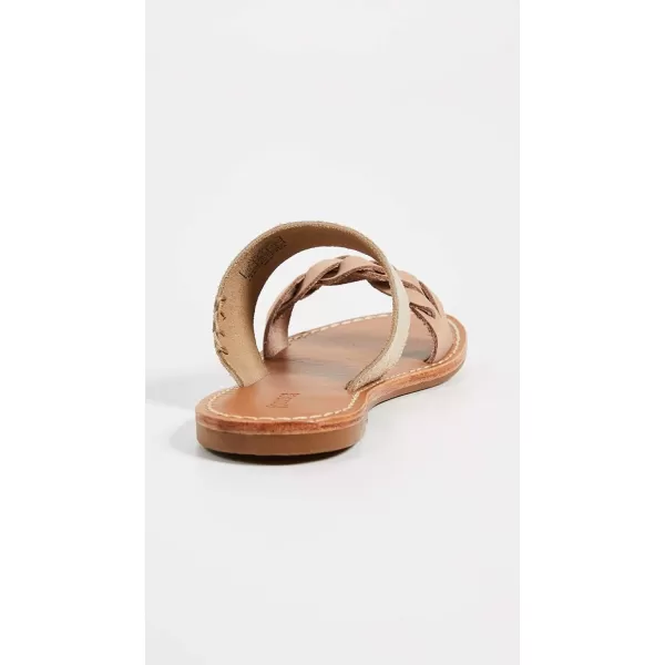 Soludos Braided Slide Sandal Acorn BrownNudePale Gold