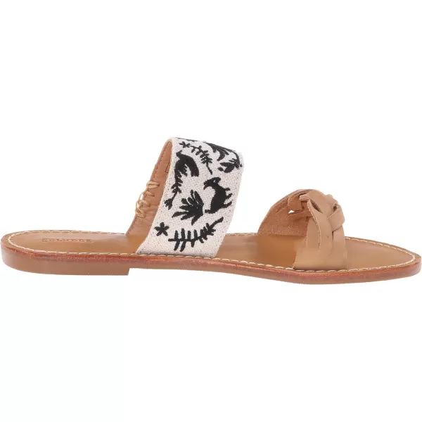 Soludos Braided Slide Sandal Acorn BrownOtomi Embroidery Sand Black