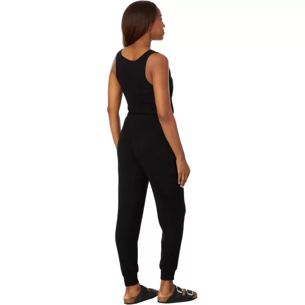 Spiritual Gangster Womens Harmony Rib Jogger JumpsuitBlack