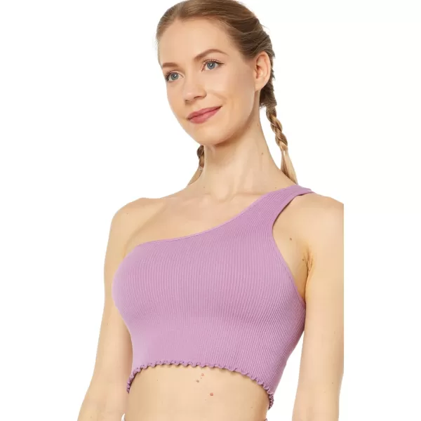 Spiritual Gangster Womens Luna One Shoulder Seamless TankAmethyst