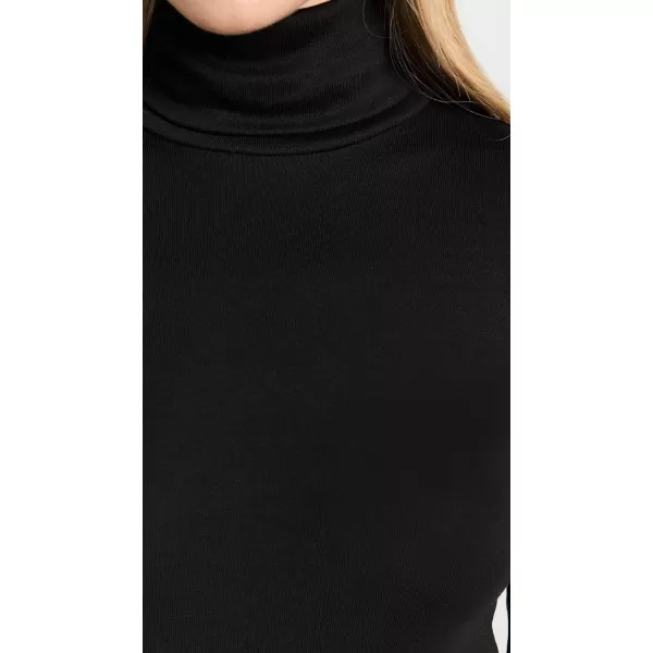 Splendid 1x1 Rib Long Sleeve Turtleneck ShirtBlack