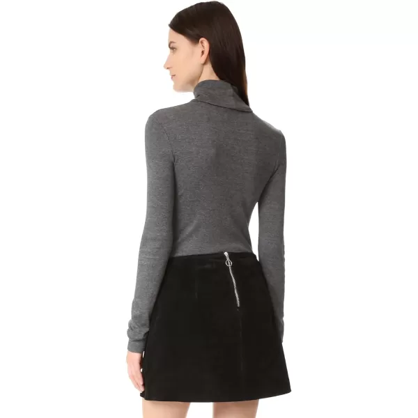 Splendid 1x1 Rib Long Sleeve Turtleneck ShirtCharcoal