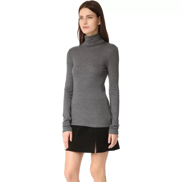 Splendid 1x1 Rib Long Sleeve Turtleneck ShirtCharcoal