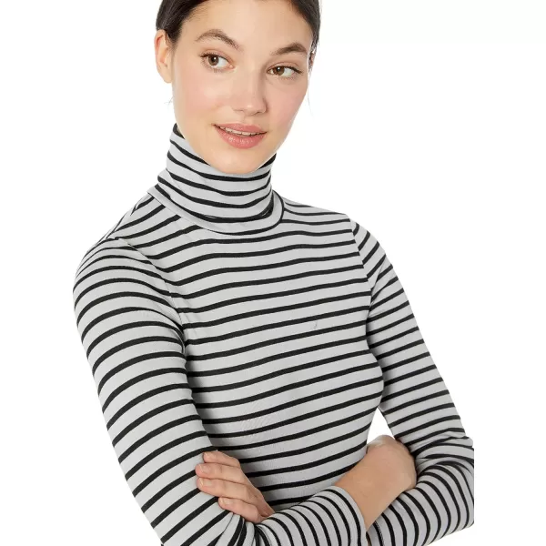 Splendid 1x1 Rib Long Sleeve Turtleneck ShirtPlatinum