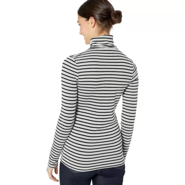 Splendid 1x1 Rib Long Sleeve Turtleneck ShirtPlatinum