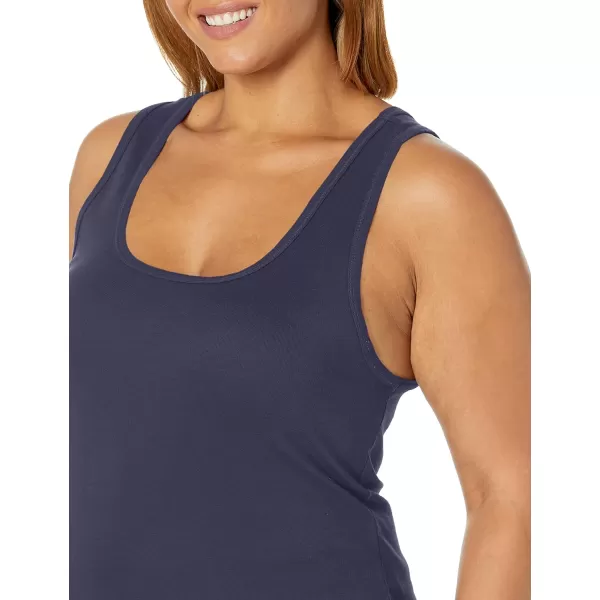 Splendid Womens 1x1 Rib Sleeveless Tank TopBluesteel