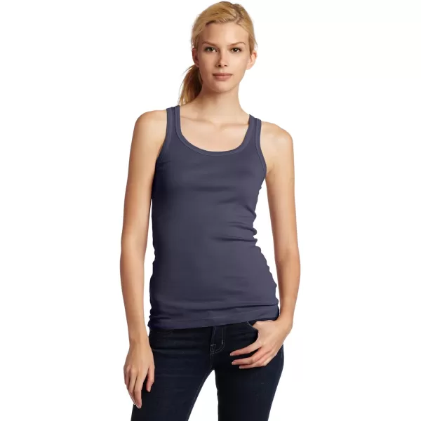 Splendid Womens 1x1 Rib Sleeveless Tank TopBluesteel