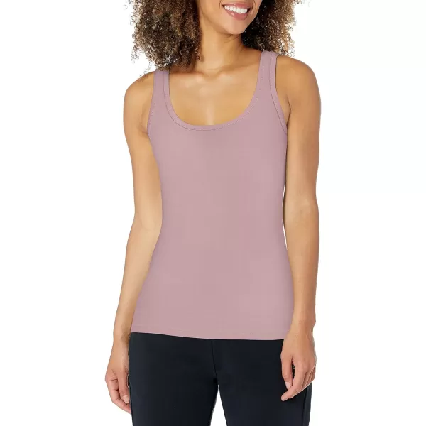 Splendid Womens 1x1 Rib Sleeveless Tank TopFig Purple