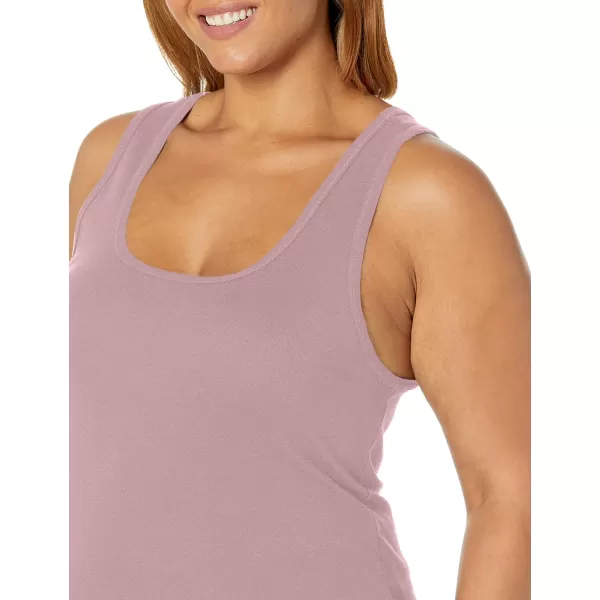 Splendid Womens 1x1 Rib Sleeveless Tank TopFig Purple