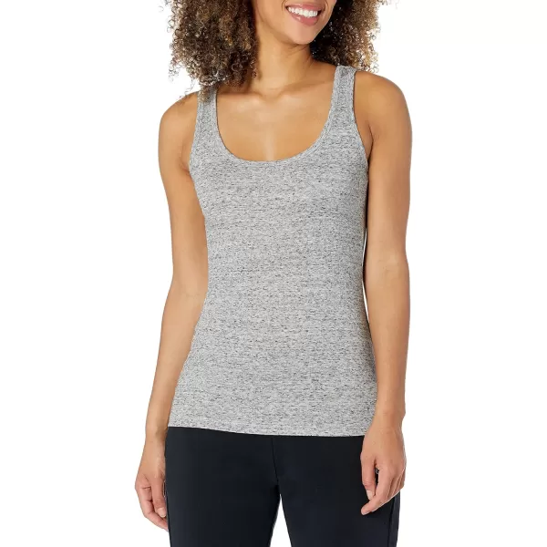 Splendid Womens 1x1 Rib Sleeveless Tank TopGravel Heather Grey