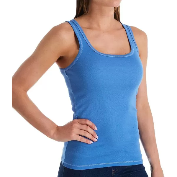 Splendid Womens 1x1 Rib Sleeveless Tank TopHeritage Blue