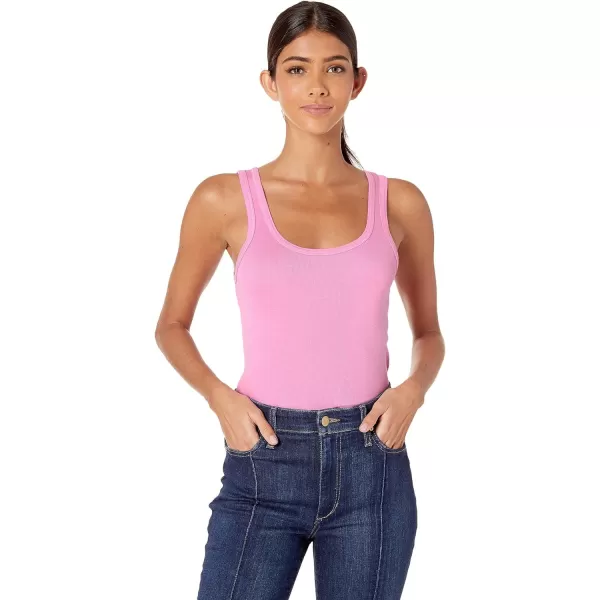 Splendid Womens 1x1 Rib Sleeveless Tank TopPink Glow