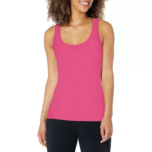 Splendid Womens 1x1 Rib Sleeveless Tank TopPink Nebula