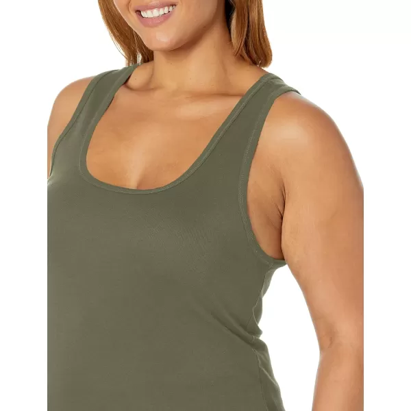 Splendid Womens 1x1 Rib Sleeveless Tank TopSpring Green