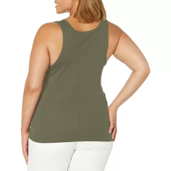 Splendid Womens 1x1 Rib Sleeveless Tank TopSpring Green