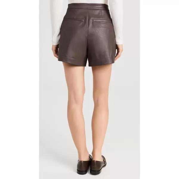 Splendid Womens Faux Leather ShortsChocolate