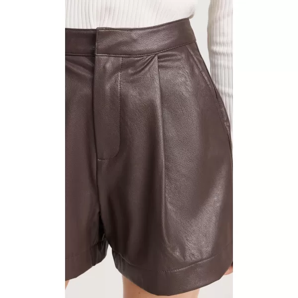 Splendid Womens Faux Leather ShortsChocolate