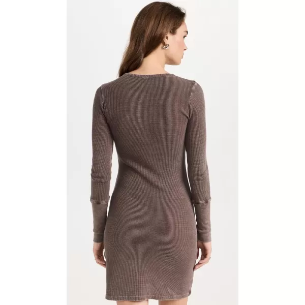 Splendid Womens Forever Henley Mini DressChocolate