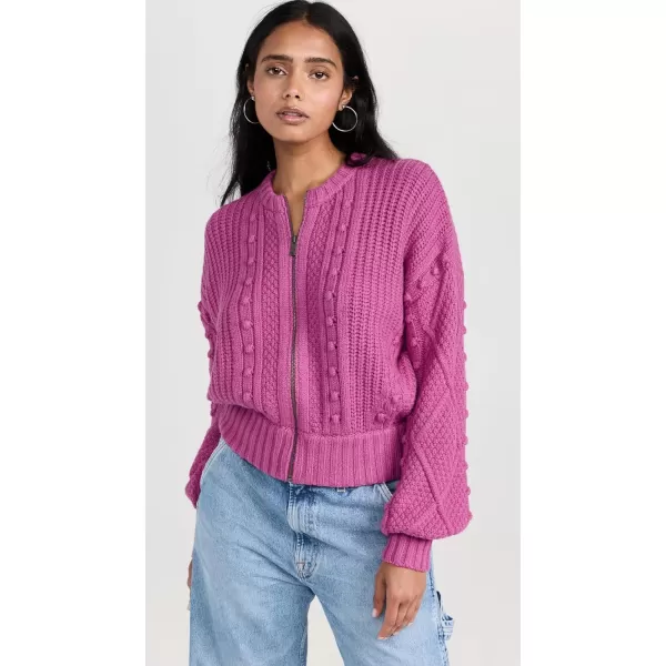 Splendid Womens Katie Bobble CardiganMagenta