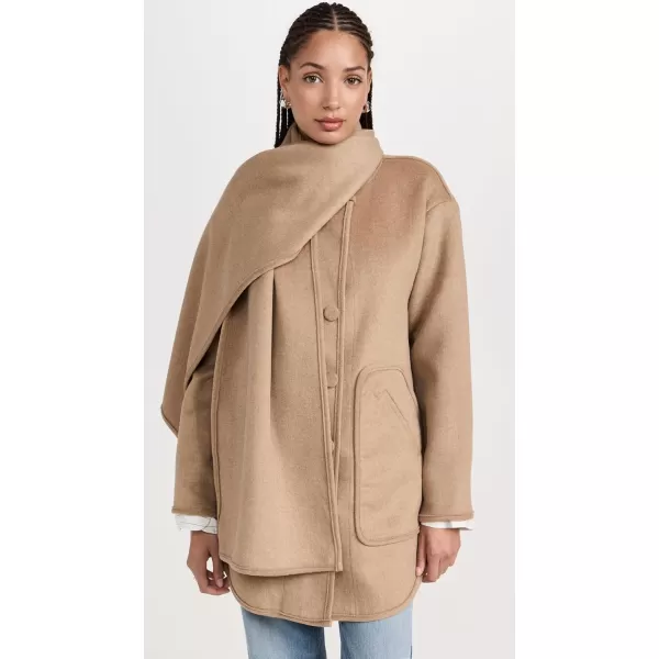 Splendid Womens x Cella Jane Scarf CoatHeather Camel