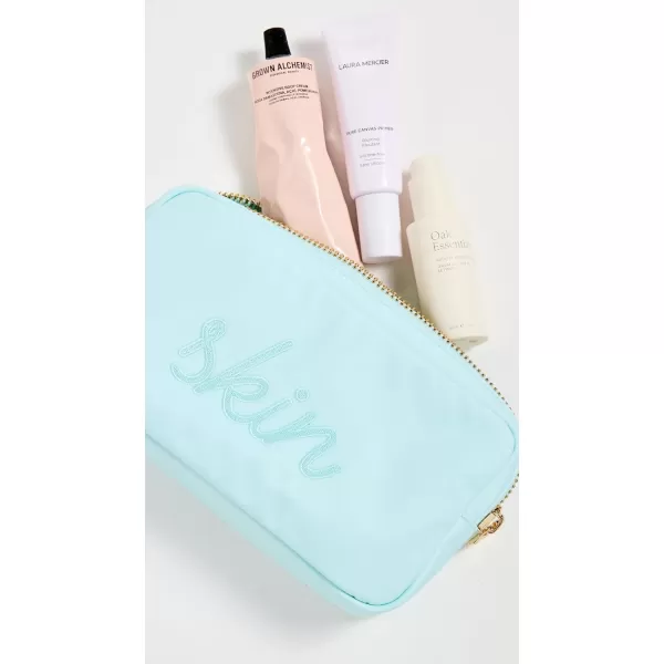 Stoney Clover Lane Womens Sky Skin Embroidered Small Pouch Sky Blue One SizeSky