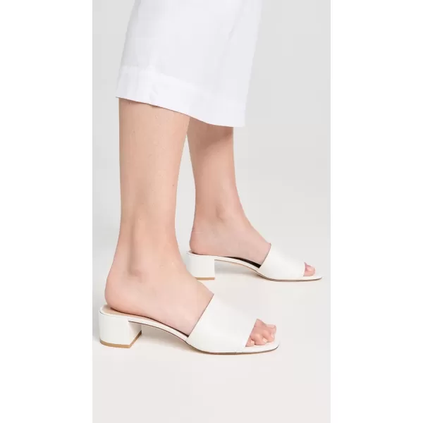 Stuart Weitzman Womens 35mm Cayman Block SlidesWhite