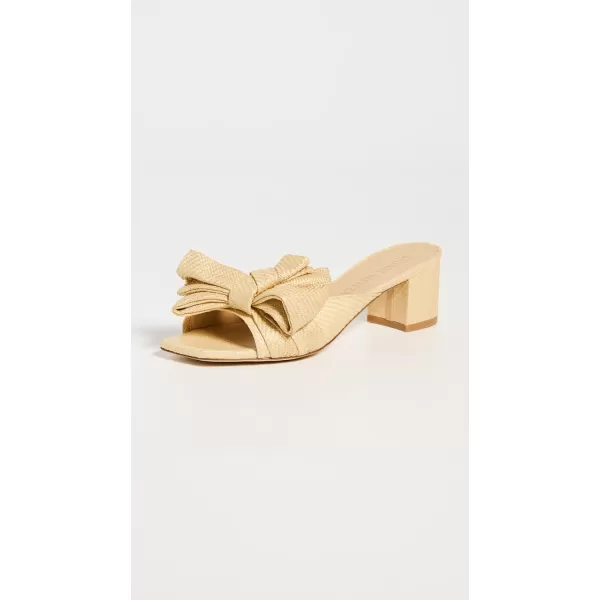 Stuart Weitzman Womens Loveknot 50mm Block SlidesWheat