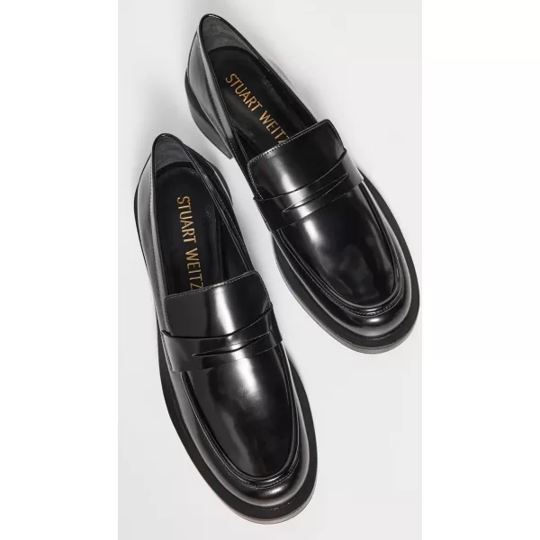 Stuart Weitzman Womens Palmer Bold LoafersBlack