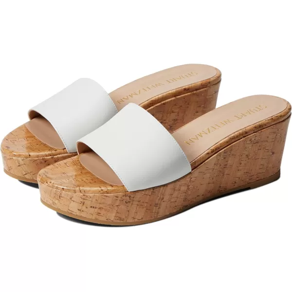 Stuart Weitzman Womens Summer Wedge SandalsWhite