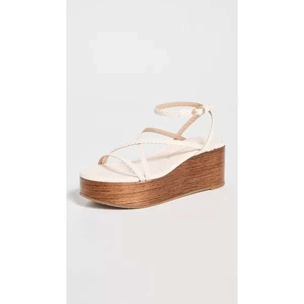 Stuart Weitzman Womens Wovette Wedge SandalsSeashellWalnut