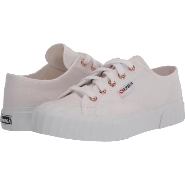 Superga Womens 2630Cotu Canvas SneakerWhiteRose