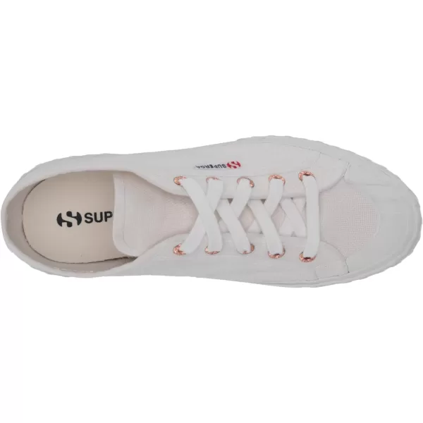 Superga Womens 2630Cotu Canvas SneakerWhiteRose