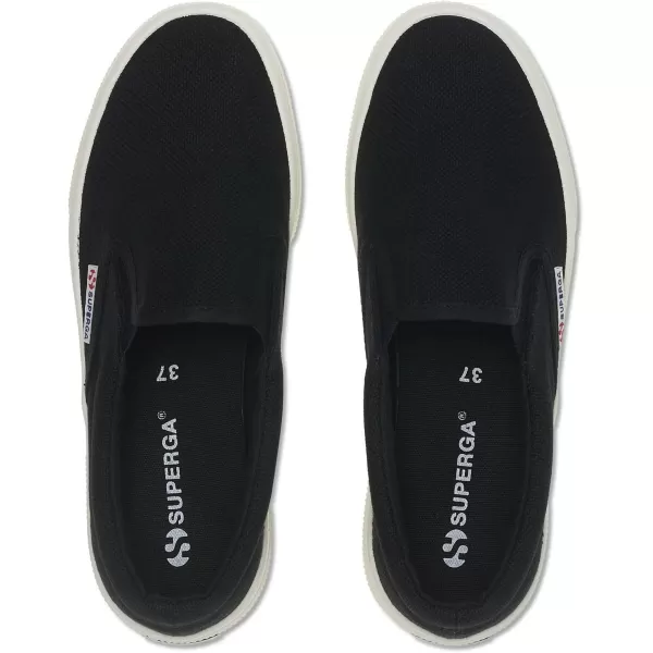 Superga Womens 2740 Platform SlipOn SneakersBlackF Avorio