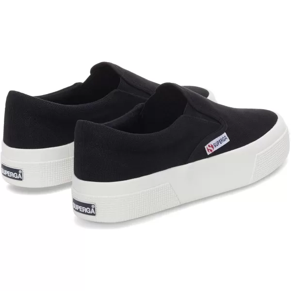 Superga Womens 2740 Platform SlipOn SneakersBlackF Avorio